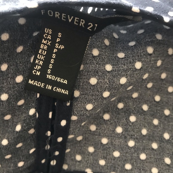 Forever 21 Navy Polka Dot Jumpsuit - Picture 6 of 6